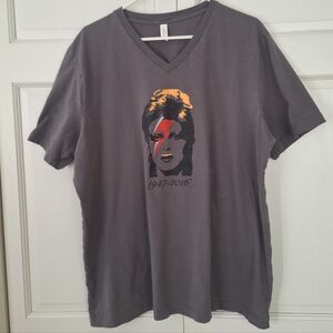 Bella Canvas David Bowie graphic V-neck t-shirt